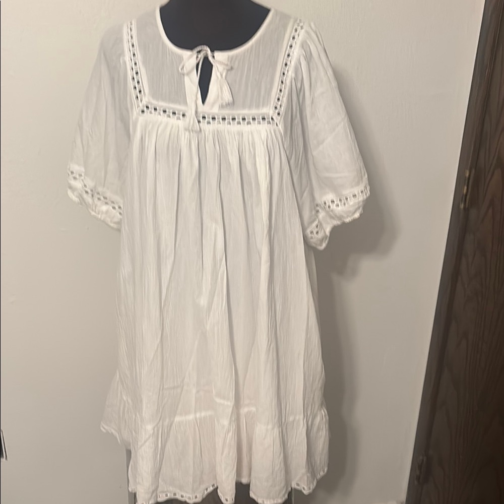 Old Navy White Midi Dress